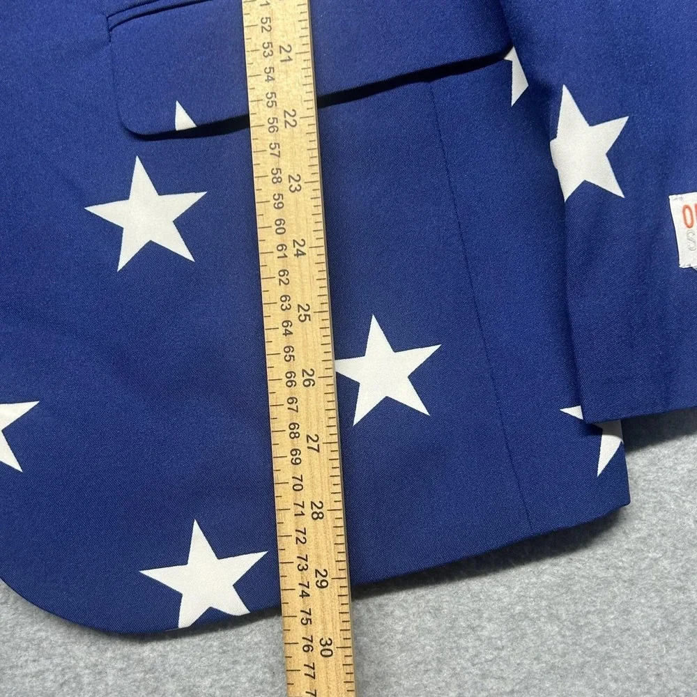 Opposuits American Flag Blue Star Print Blazer Suit Jacket EU50/UK40/US40